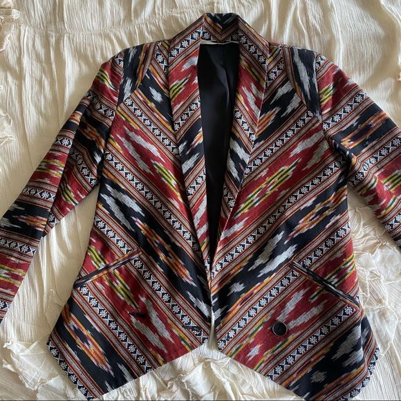 Twelfth Street by Cynthia Vincent Women Ikat Shawl Jacket Blazer - Picture 9 of 10